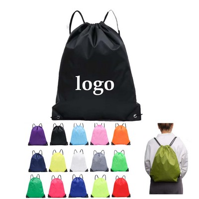 Polyester Drawstring Custom Sports Backpack