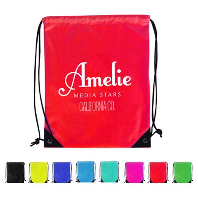 Lightweight Polyester Drawstring Backpack