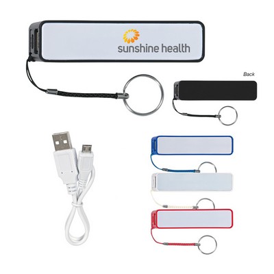 Plastic High Capacity Cobra Power Bank w/ Key Ring + Cable