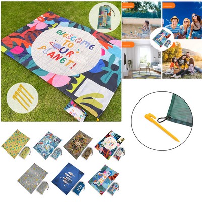 55 x 78.7" Personalized Oversized Quick Dry Sand-Free Beach Blanket Picnic Mat