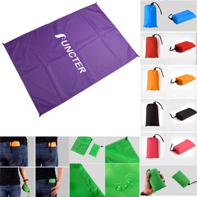 59 x 55" Large Sand Free Beach Mat Pocket Blanket