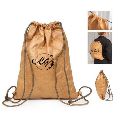 Kraft Paper Drawstring Backpack