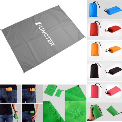 39.4 x 55.16" Large Sand Free Beach Mat Pocket Blanket