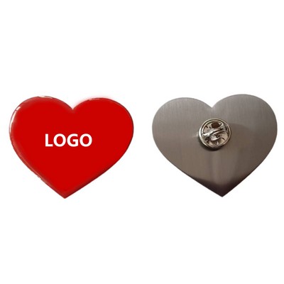 Epoxy Heart Pin Badge