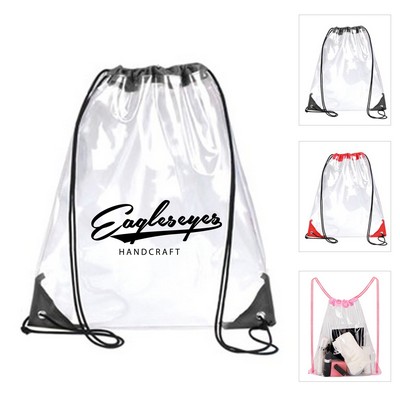 Leisure Clear PVC Drawstring Backpack
