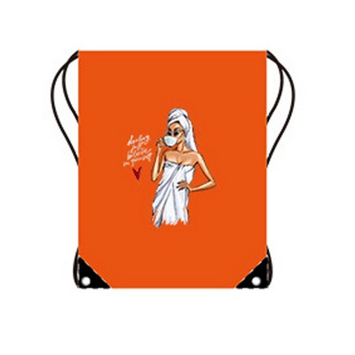 Full Color Heat Transfer Drawstring Backpack