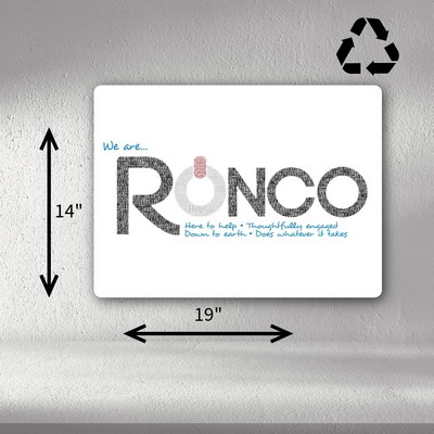 Recycled Fabric Surface Counter Mat w/Recycled Backing (14"x19"x1/8")