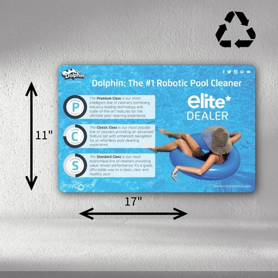 Recycled Fabric Surface Counter Mat w/Recycled Backing (11"x17"x1/8")