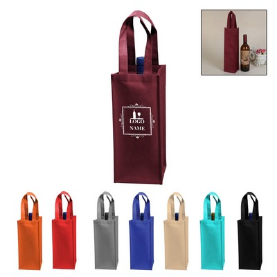 4"x4"x13" Non Woven Wine Bag (Single Bottle)