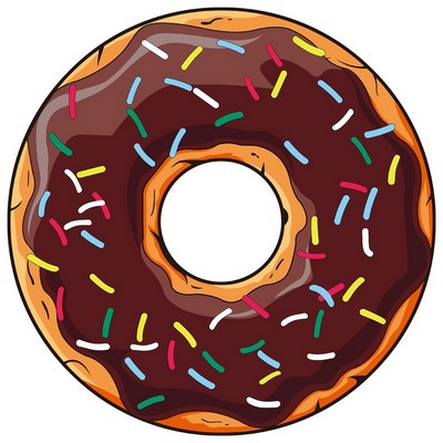 59 x 59" Donut Shape Custom Shape Towel Soft Microfiber Beach Towels - One Side Printing