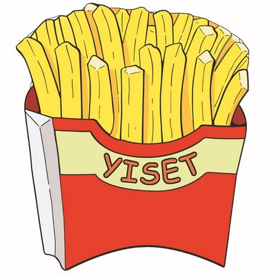 63 x 63" French Fries Shape Custom Shape Towel Soft Microfiber Beach Towels - One Side Printing