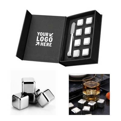8 Pack Stainless Steel Whiskey Chilling Rocks