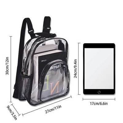 Clear PVC Crossbody Backpack W/ Front Pocket