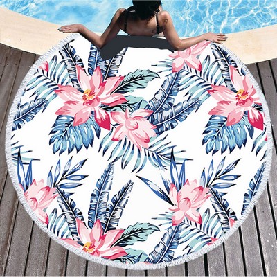 Sand-Proof Round Beach Mat