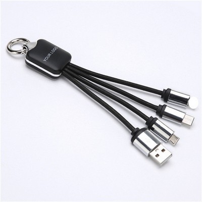 LED Light Logo 3-in-1 USB Charging Cable