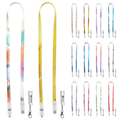 6-In-1 Lanyard USB Charging Cable