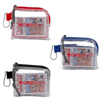 First Aid Kit in a Zippered Clear Nylon Bag